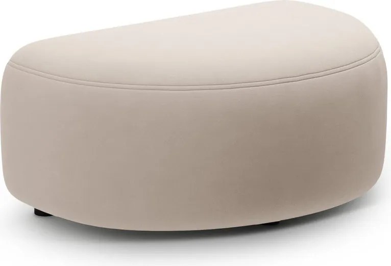 Taburet bej cu tapițerie din catifea Kate – Micadoni