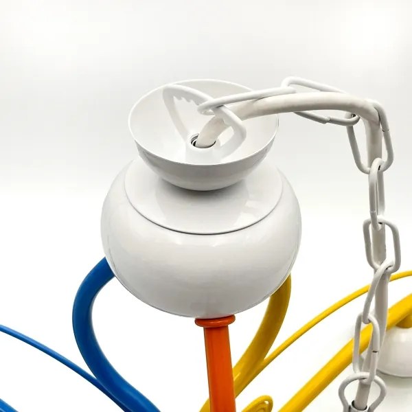 Lustră pe lanț RETRO 3xE27/60W/230V alb/colorat