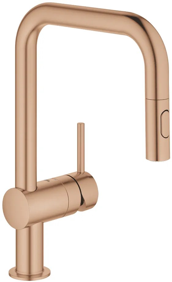 Grohe Minta baterie bucătărie pe picior Brushed Warm Sunset 32322DL2