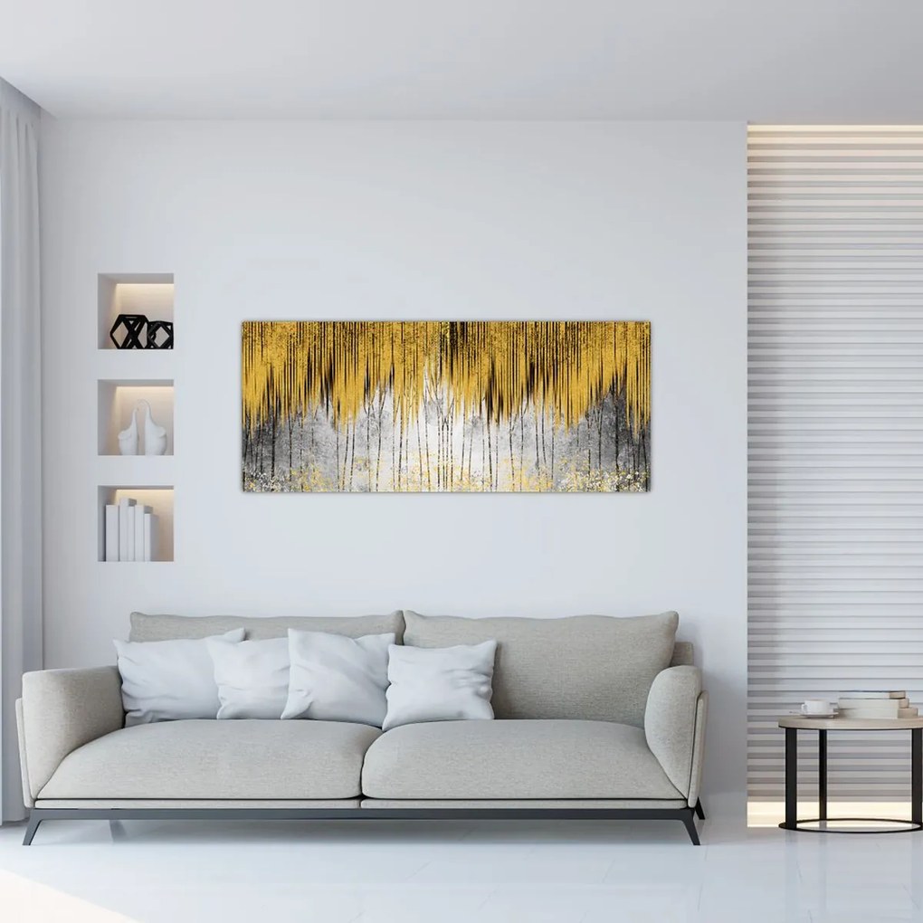 Tablou - Linii de aur (120x50 cm)