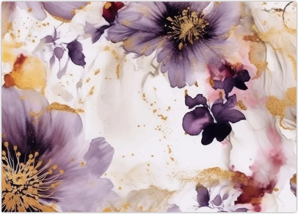 Tablou - Acuarelă flori (70x50 cm)