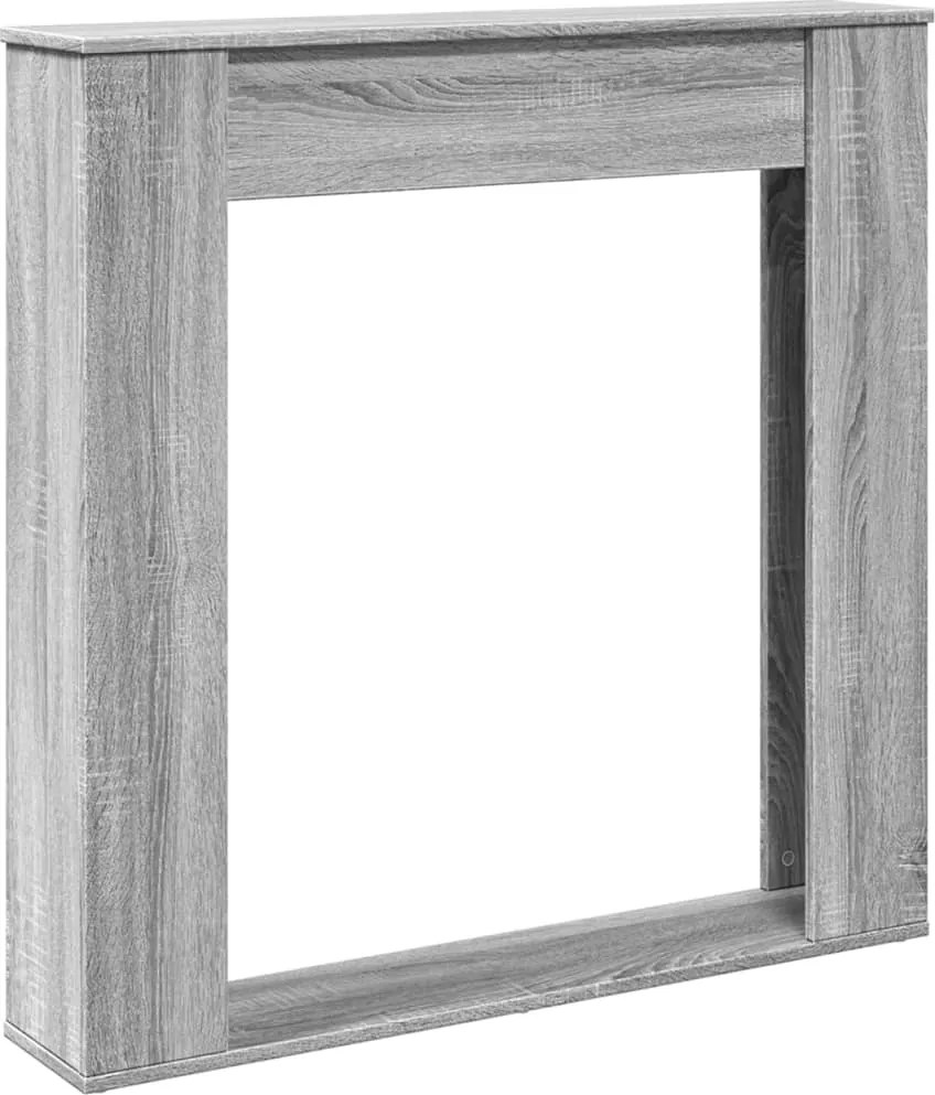 vidaXL Mască de șemineu, sonoma gri, 100x20x100 cm, lemn prelucrat