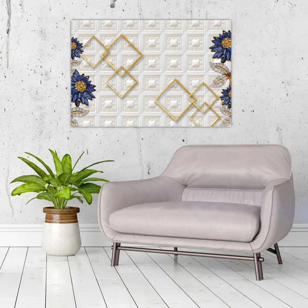 Tablou - Flori de diamant (90x60 cm)