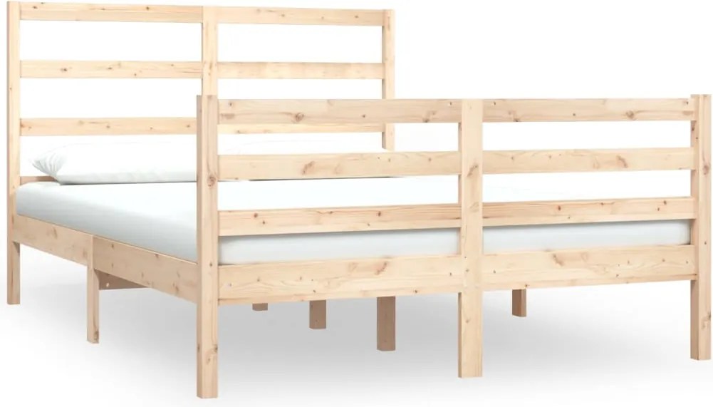 vidaXL Cadru de pat mic dublu, 120x190 cm, lemn masiv de pin