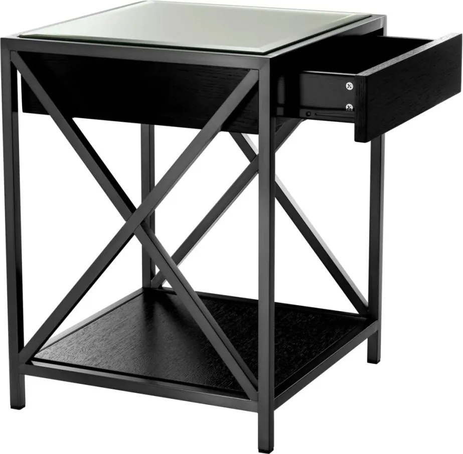 Noptiera eleganta cu blat din oglinda Beverly Hills bronz 111922 HZ