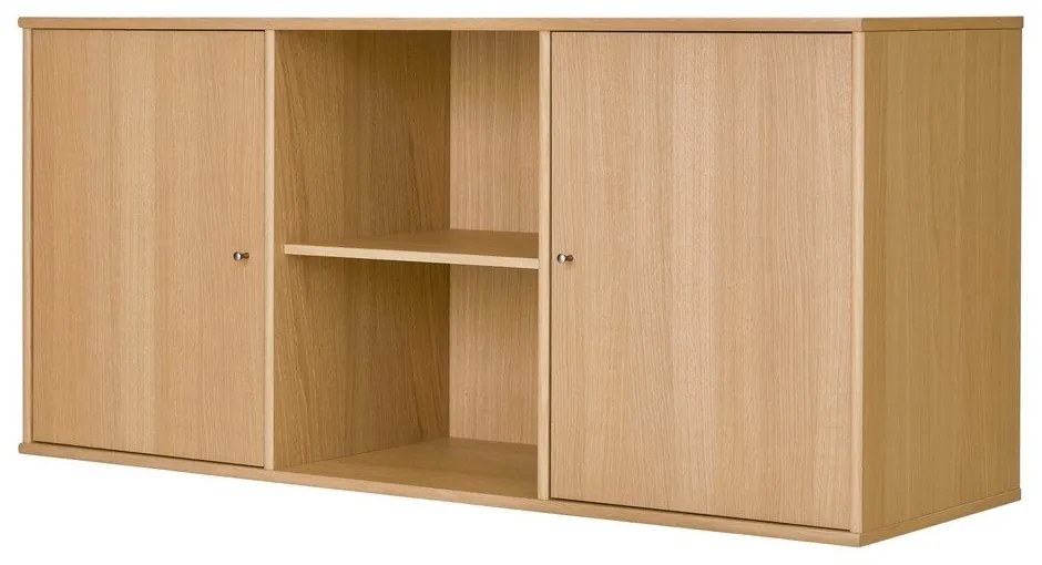 Comodă în culoare naturală joasă cu aspect de lemn de stejar suspendată 133x61 cm Mistral – Hammel Furniture