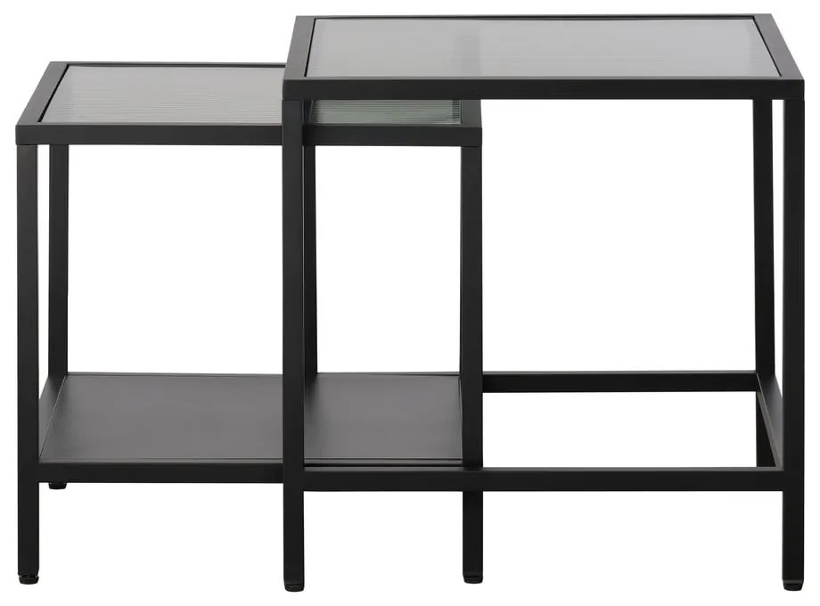 Măsuțe auxiliare 2 buc. din sticlă 50x50 cm Bronco – Unique Furniture