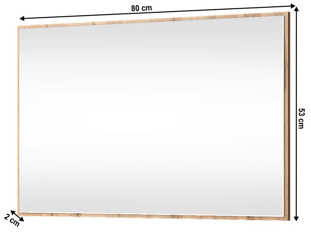 Oglinda MORATIZ 80, stejar wotan