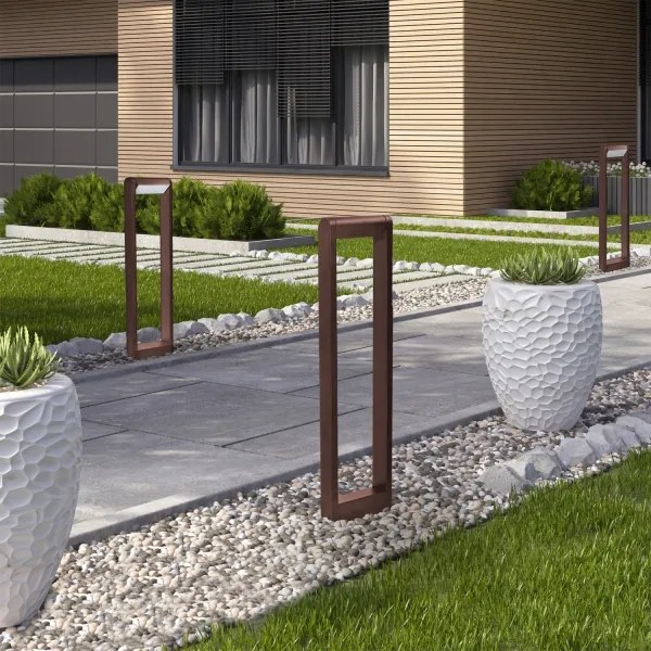 Brilagi - Lampă LED de exterior CROTONE, 7 W, 230 V, maro, IP54, 80 cm