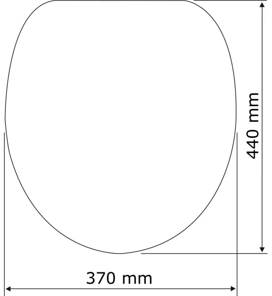 WENKO 23443100-WC Capac WC KOS 44 x 37 cm negru/argintiu