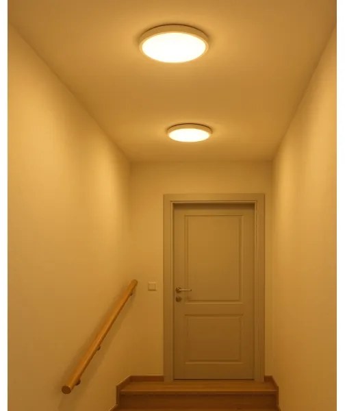 Plafonieră LED 18 W, 230 V, 3000/4000/6500 K, Ø 23 cm, alb