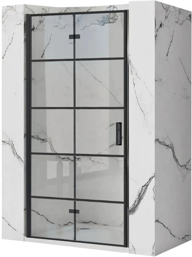 Ușă de duș Rea Molier neagră 90 + profil