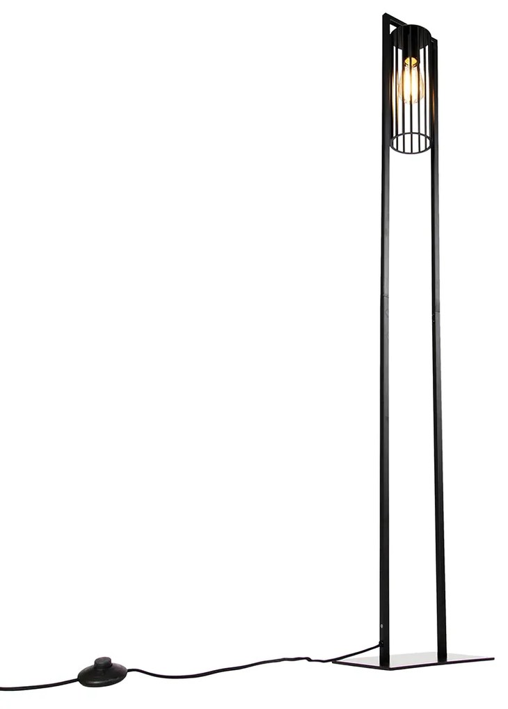 Lampă de podea inteligentă modernă neagră incl. WiFi ST64 - Balenco Wazo