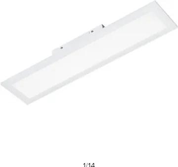 Plafoniera Xenia, LED, metal, alba, 15 x 4.5 x 60 cm