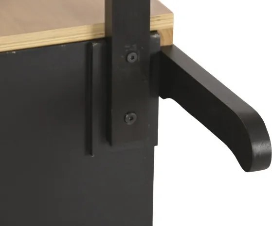 Stand decorativ din metal si lemn cu copertina, „Market Style”