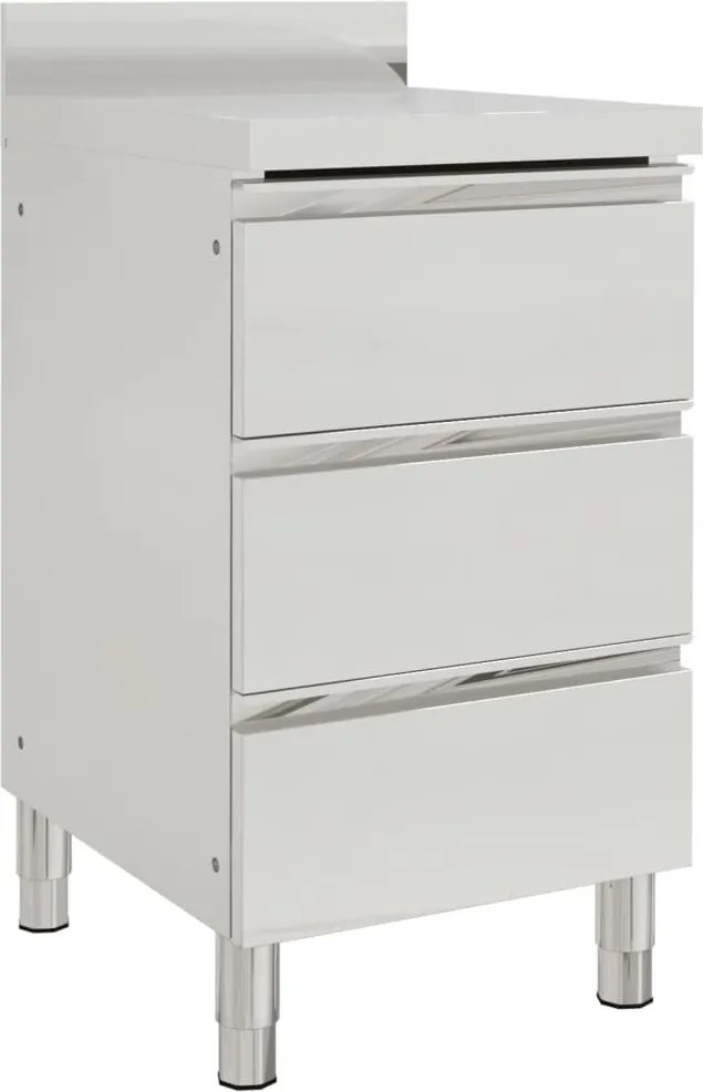 vidaXL Dulap de bucătărie comercial cu 3 sertare 50x60x96 cm