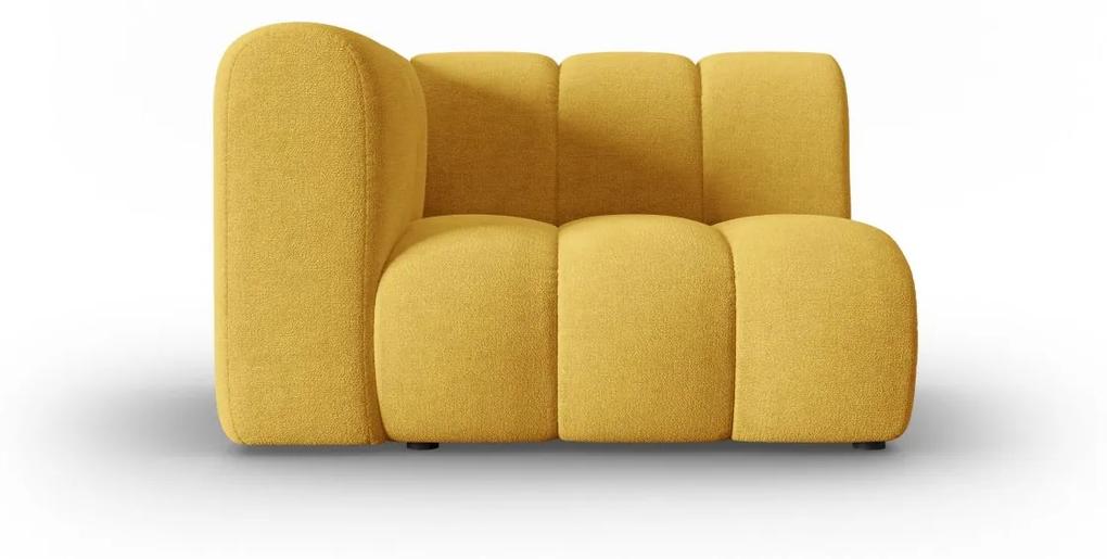 Modul pentru canapea Lupine cu tapiterie din tesatura structurala, galben