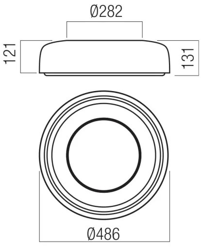 Redo 01-3721 - Plafonieră LED DIP LED/30W/230V, diametru 48,6 cm, bej