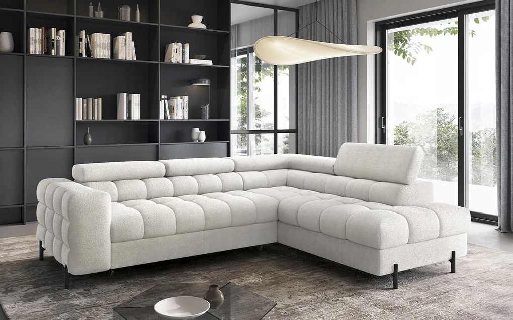 Colțar lemn masiv Ferry Extensibil Material Amore 01, 276 × 72 × 200 cm