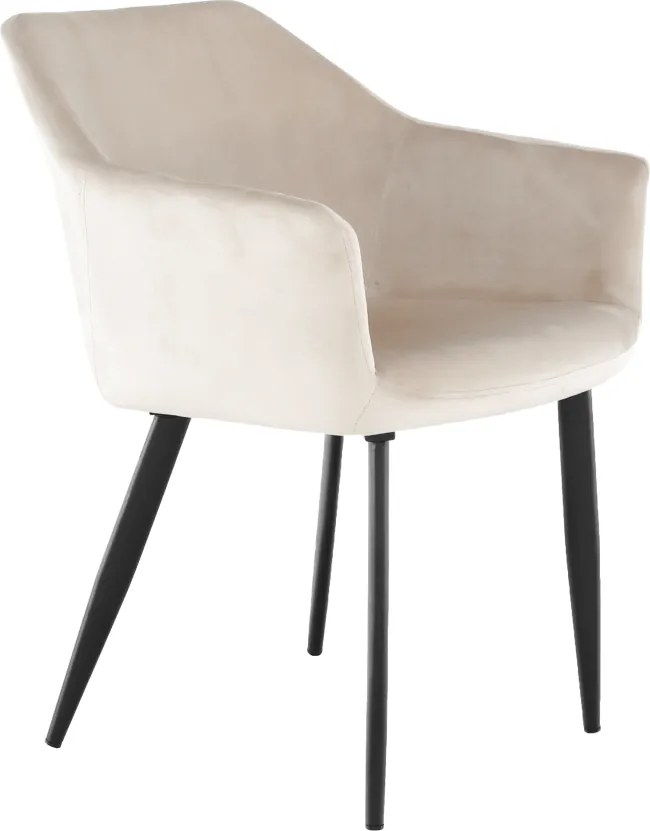 Scaun, material bej / picioare negre, ODOVEL