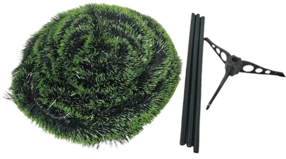 Brad artificial de Craciun pliabil NOVOKIDS Pop-up Tree, Cu ace lungi, Coroana bogata, Inaltime 120 cm, Suport inclus, Pom de Craciun, Ecologic, Verde