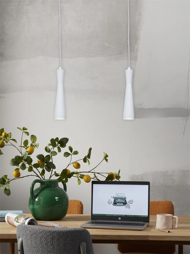 Pendul metal design modern Bordeaux alb
