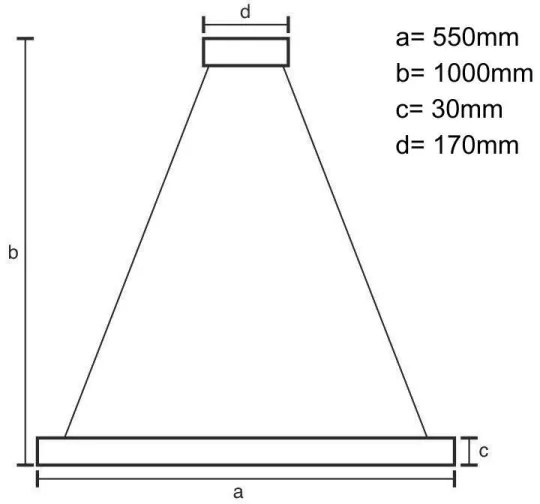 Lustră LED dimabilă pe cablu LED/70W/230V 3000-6500K alb + telecomandă