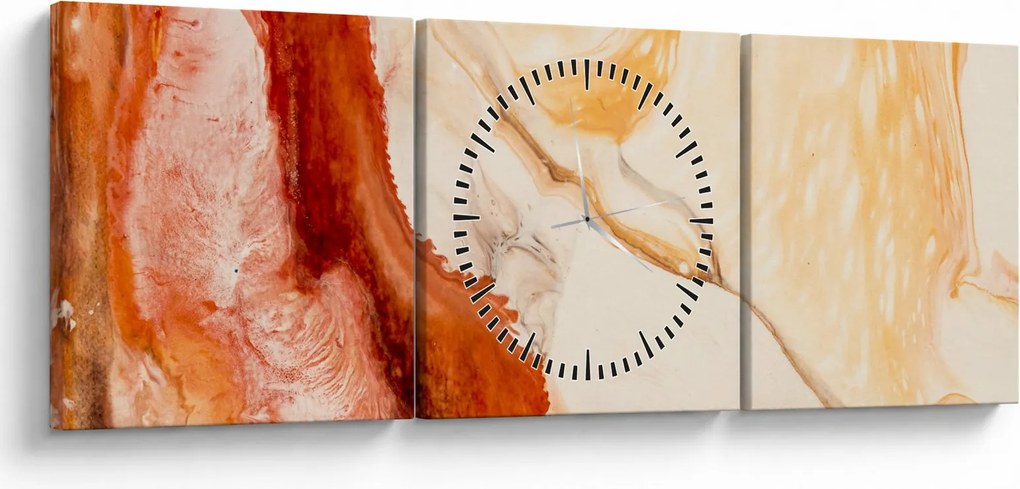 Tablou - Pictură abstractă (cu ceas) (90x30 cm)