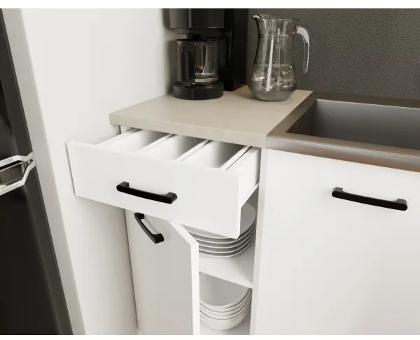 Bucătărie ARLEN 180 cm, albă