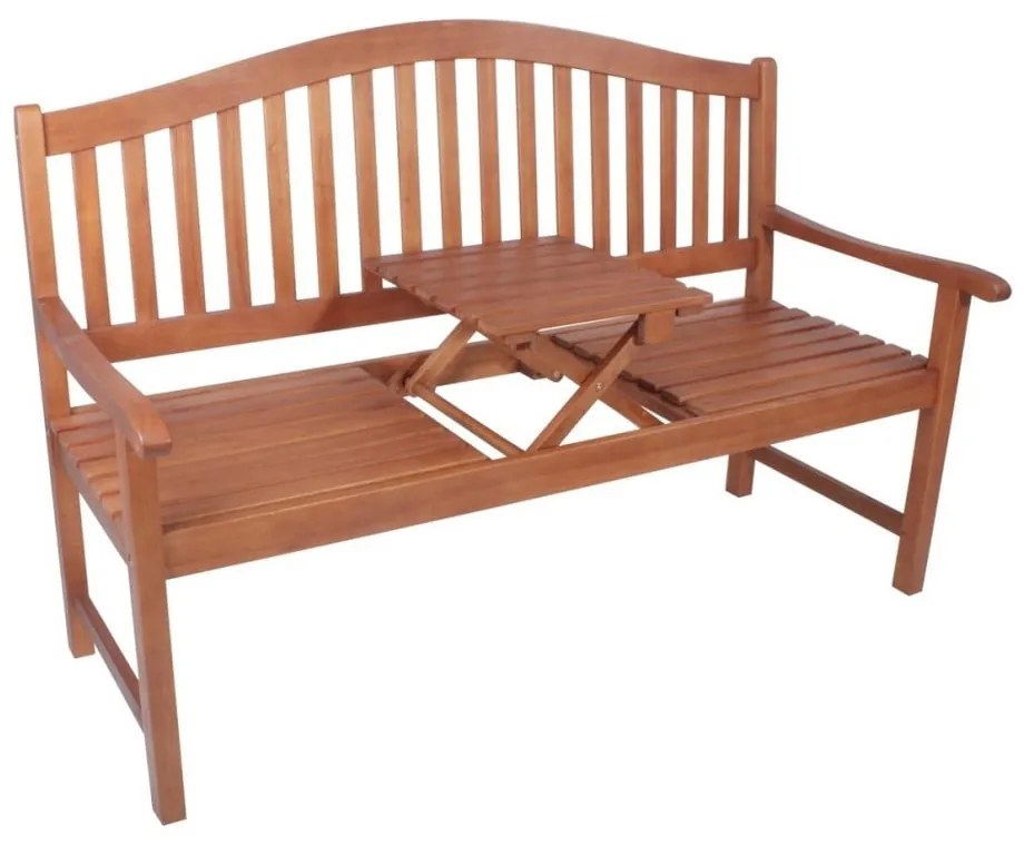 Bancă de grădină cu masă de depozitare din lemn de eucalipt Phuket - Garden Pleasure