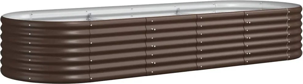 vidaXL Strat înălțat grădină 224x80x36 cm oțel galvanizat