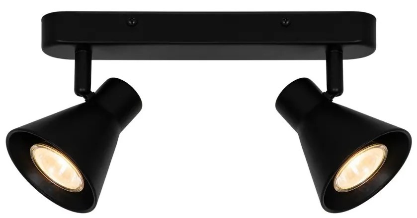 Aplica de perete / tavan cu 2 spoturi directionabile design modern Eik 2 negru