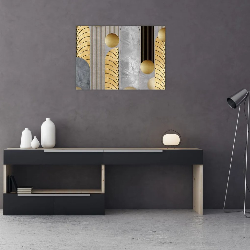 Tablou - Decorațiuni de aur (70x50 cm)