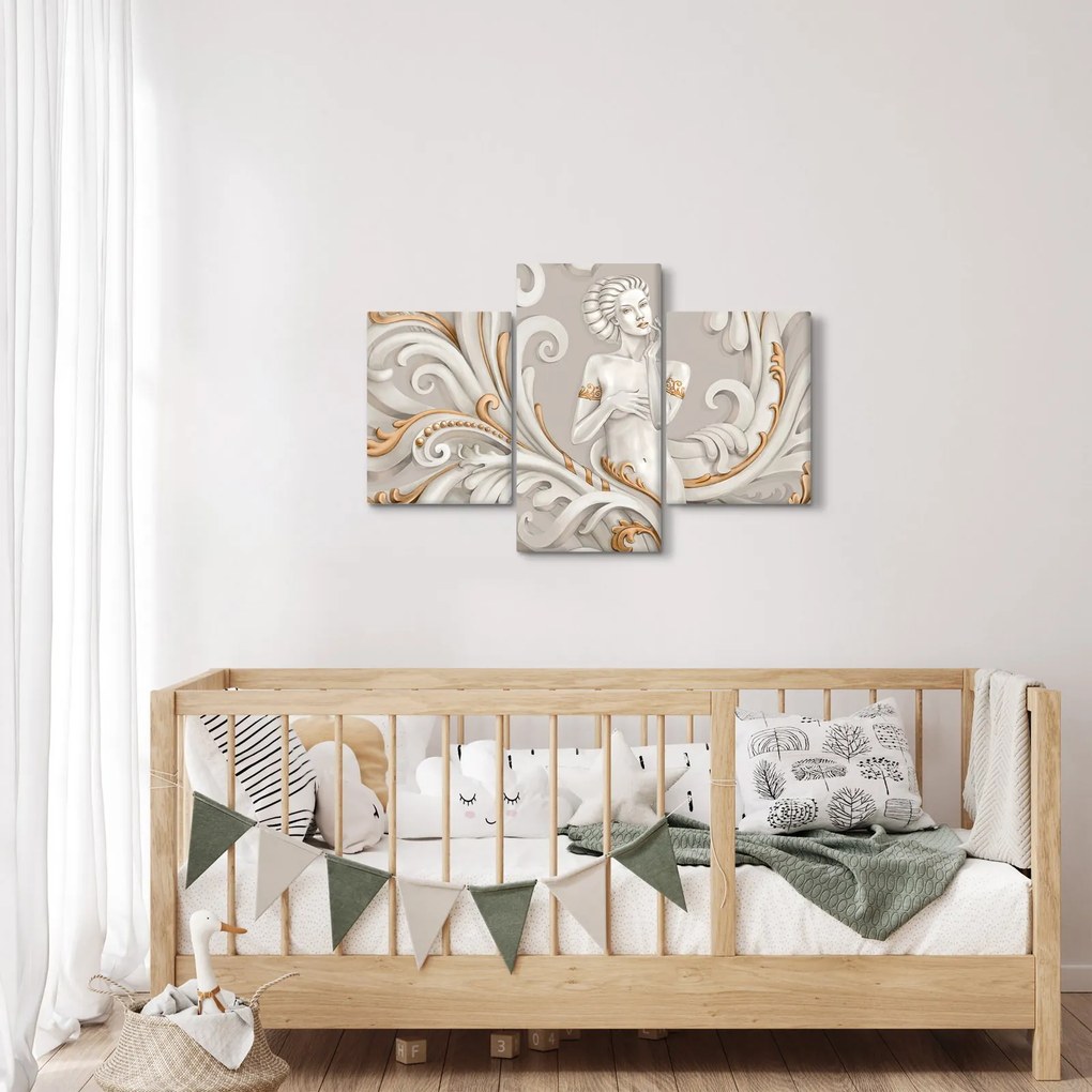 Tablou - Imagine a zeiței într-un fundal ornamental (90x60 cm)
