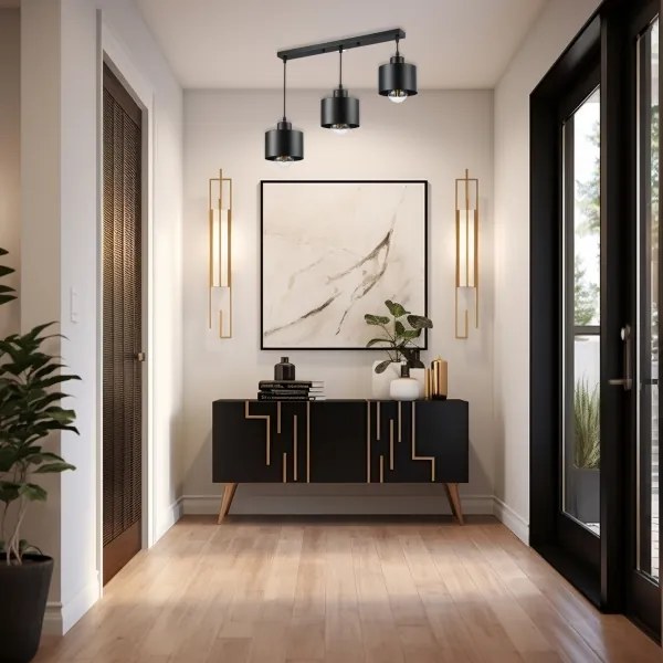 Lustră pe cablu 3xE27/35W/230V negru