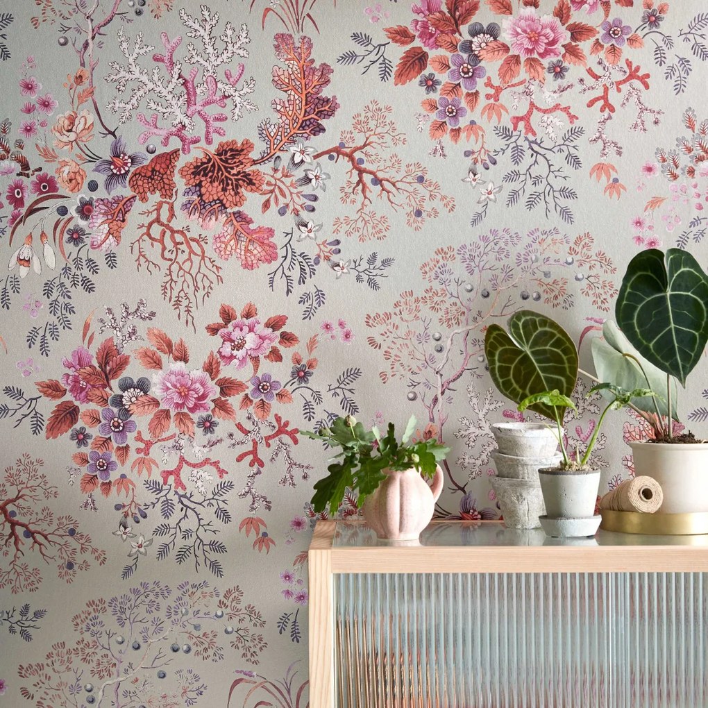 Tapet Killburn's Coral, Coral Reef Pink, 1838 Wallcoverings, 5.3mp / rola