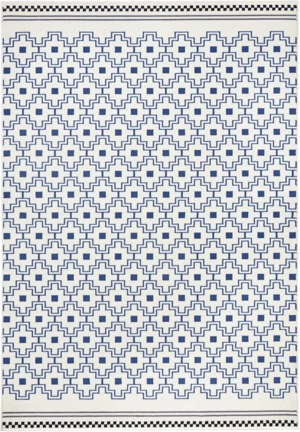 Covor Hanse Home Cubic, 160 x 230 cm, albastru - alb