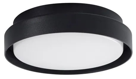 Plafoniera LED pentru iluminat exterior design modern slim IP65 OLIVER neagra