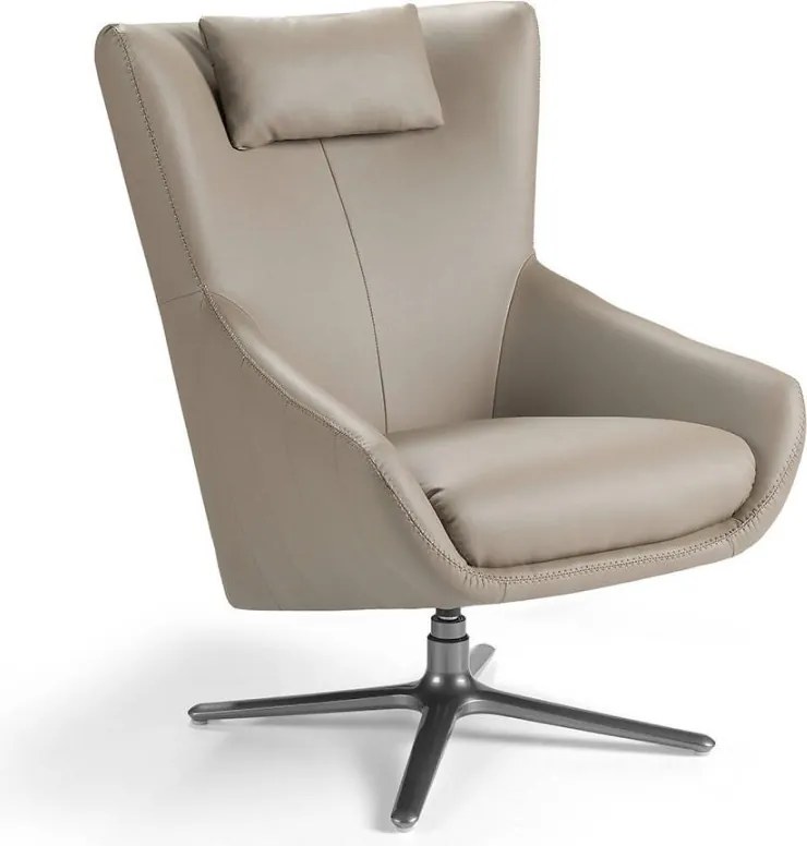 Fotoliu pivotant design modern Melvin AC 5044-A1001-PIEL