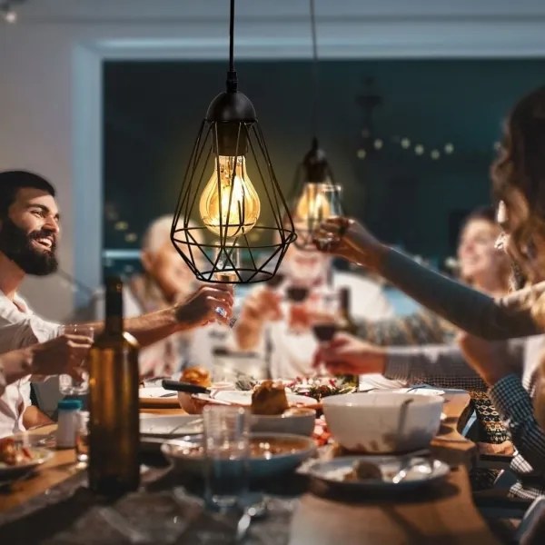 Lustră pe cablu, 1xE27/40W/230V, neagră