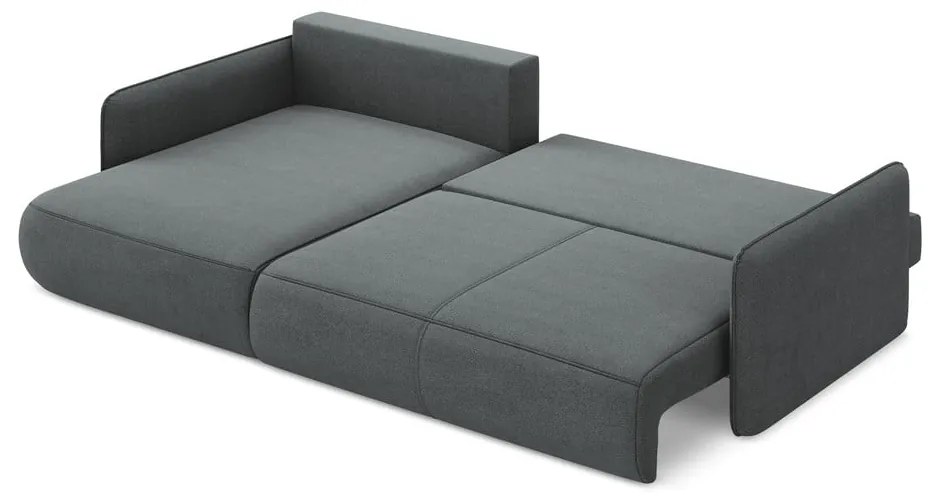 Colțar gri extensibil/cu spațiu de depozitare (cu colț pe partea stângă) Nanea – Makamii