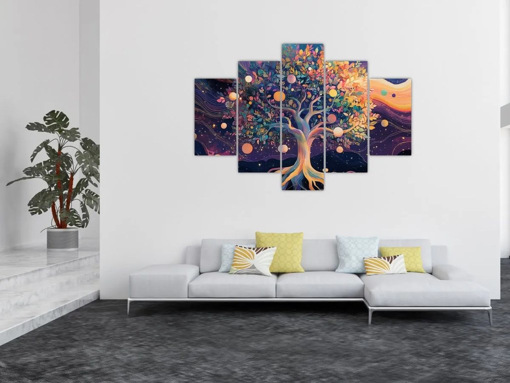 Tablou – Arbore violet plin de energie (150x105 cm)