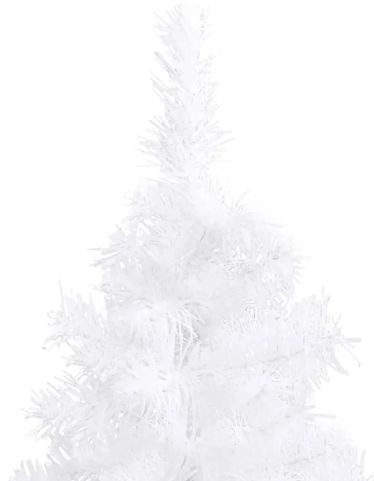 Brad de Craciun artificial, de colt, alb, 180 cm, PVC 1, Alb, 180 cm
