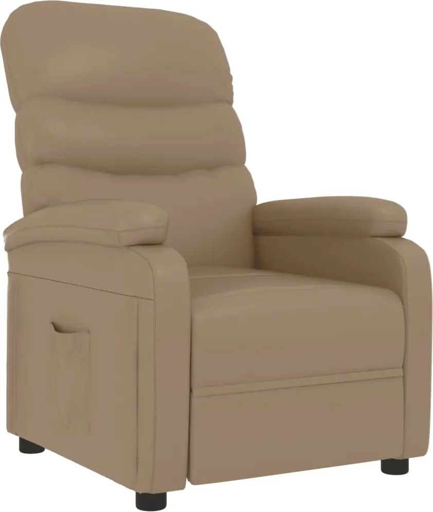 vidaXL Fotoliu rabatabil, cappuccino, piele ecologică