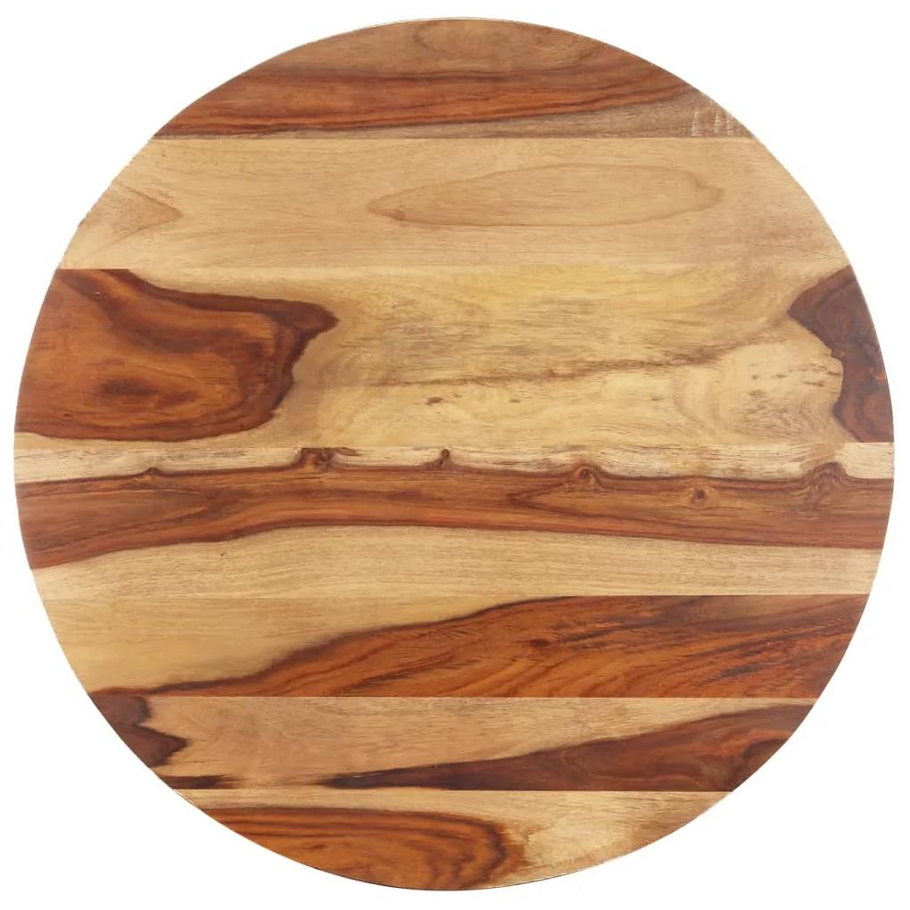 285967 vidaXL Blat de masă, 40 cm, lemn masiv sheesham, rotund, 15-16 mm