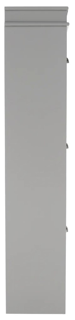 Pantofar, 3 usi compartimente duble, gri, mdf gri