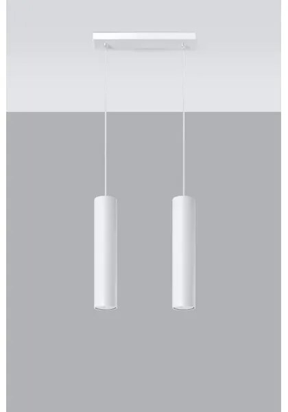 Lustră pe cablu LAGOS 2 2xGU10/40W/230V alb