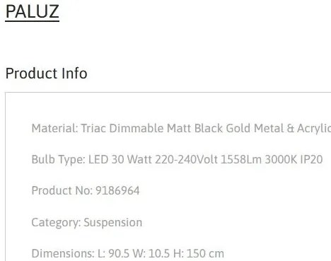 Lustra cu 5 pendule LED design modern PALUZ