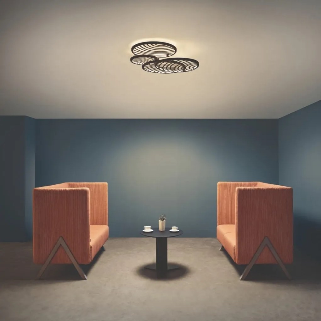 Plafoniera LED design modern COLLAGE 60W neagra