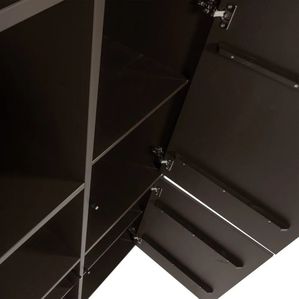 Dulap modular maro închis din lemn de pin 108x215 cm Meggy – WOOOD